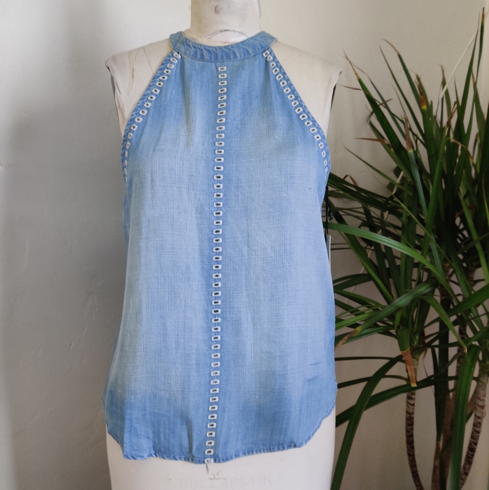 Bella Dahl Chambray Halter Top